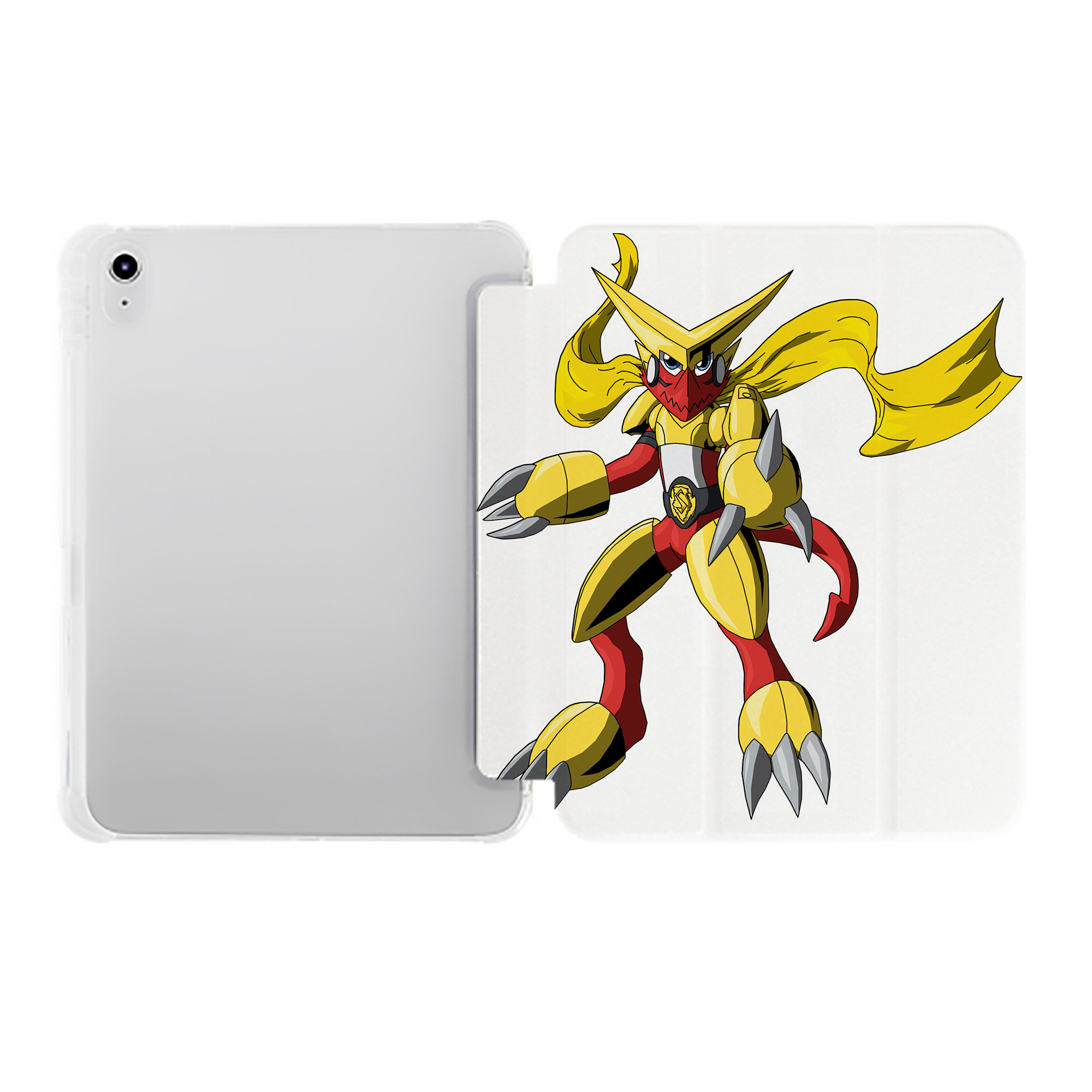 （画像用） Digimon デジタルモンスター/デジモン IPad ケース ペン収納付き 三つ折りスタンド PUレザー×シリコン 対応機種9.5/10.5/10.9インチ